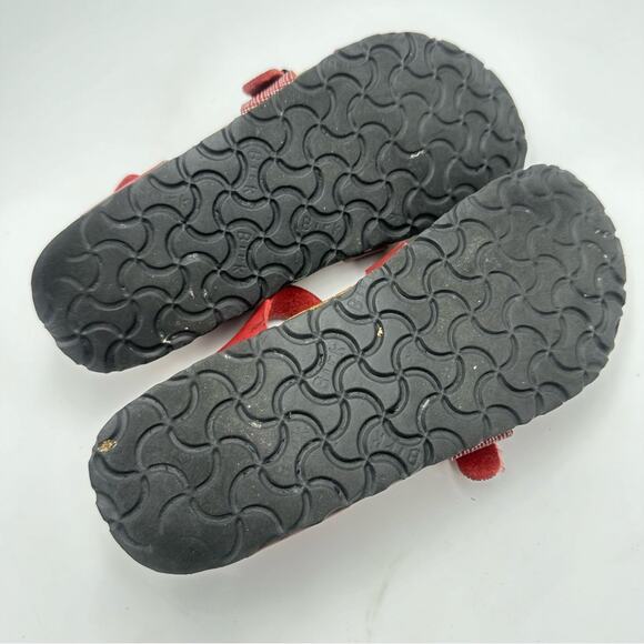 Birkenstock Lillie Sandals Women’s EU 38 US 7-7.5 Red Leather Strappy Birki’s - Picture 9 of 11